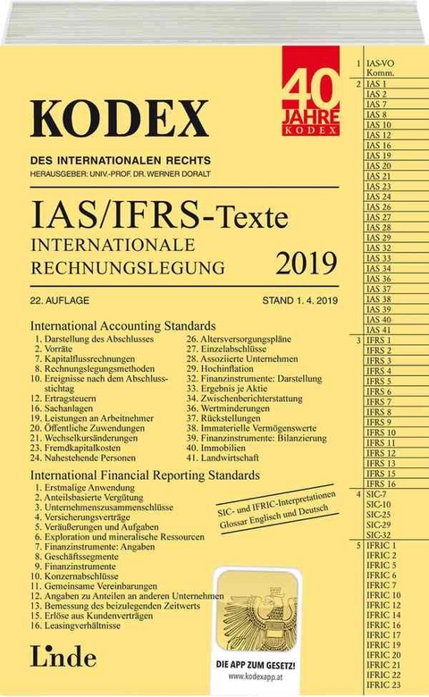 KODEX Internationale Rechnungslegung IAS/IFRS - Texte 2019 - Alfred Wagenhofer