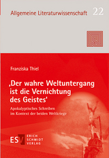 ‚Der wahre Weltuntergang ist die Vernichtung des Geistes‘ - Franziska Thiel