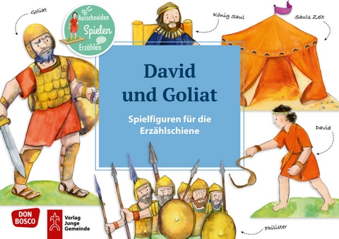 David und Goliat. Erzählschienen-Figurenset