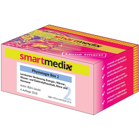 SmartMedix Lernkarten Physiologie Box 2: Verdauung, Energie-, Wärme-, Wasser- und Elektrolythaushalt, Niere und Hormone - Björn Jacobi