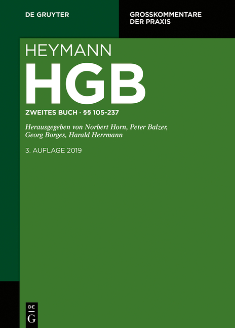 Heymann-Handelsgesetzbuch (ohne Seerecht) / §§ 105-237 - 