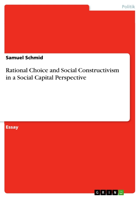 Rational Choice and Social Constructivism in a Social Capital Perspective - Samuel Schmid