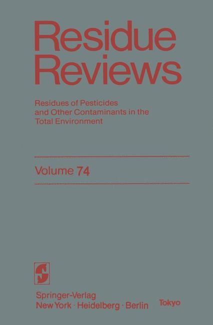 Residue Reviews - Francis A. Gunther, Jane Davies Gunther