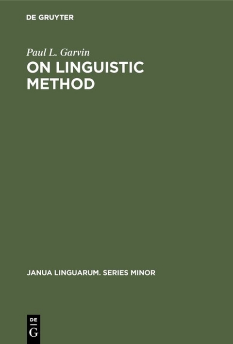 On Linguistic Method - Paul L. Garvin