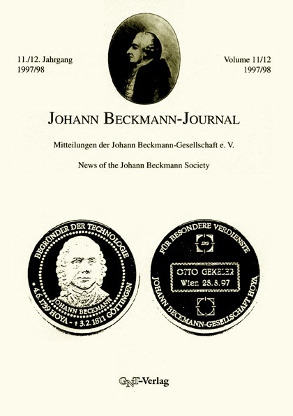 Johann Beckmann-Journal 9/10. Jahrgang 1995/9