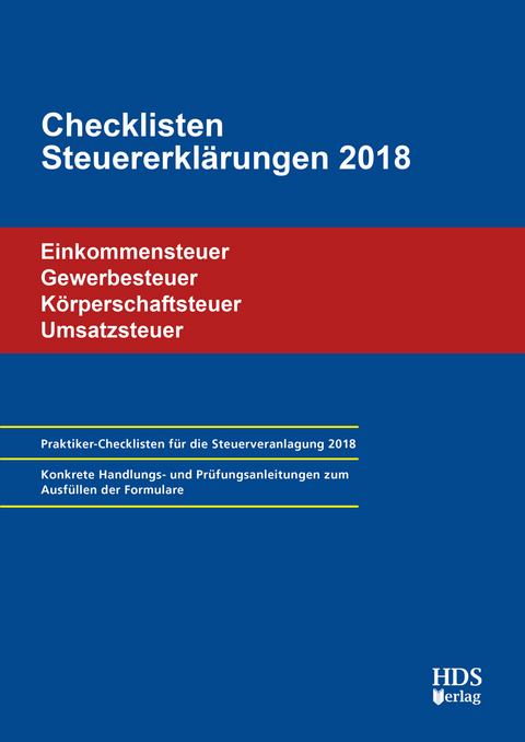 Checklisten Steuererklärungen 2018 - Thomas Arndt, Uwe Perbey, Annette Lähn