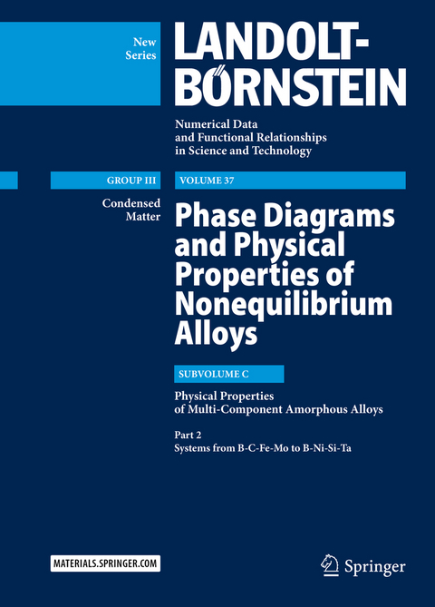 Phase Diagrams and Physical Properties of Nonequilibrium Alloys - Yoshiyuki Kawazoe, Ursula Carow-Watamura, Dmitri V. Louzguine