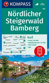 KOMPASS Wanderkarte 167 Nördlicher Steigerwald, Bamberg 1:50.000 - 