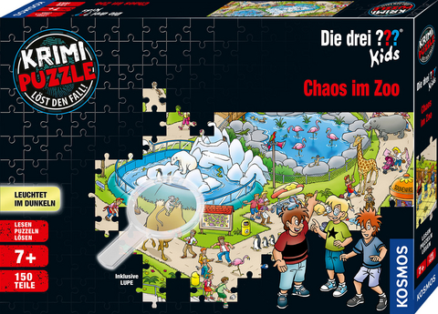 Krimipuzzle ??? Kids 150 Teile / Chaos im Zoo (Kinderspiel)