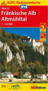 ADFC-Radtourenkarte 22 Fränkische Alb Altmühltal 1:150.000, reiß- und wetterfest, GPS-Tracks Download - 