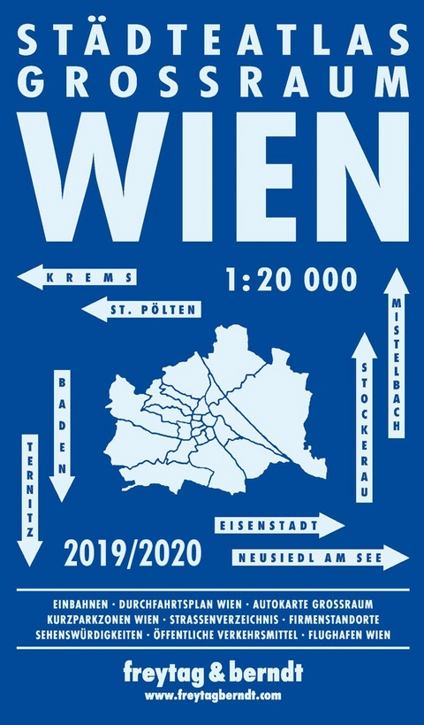 Wien Großraum Städteatlas, Stadtplan 1:20.000 - 