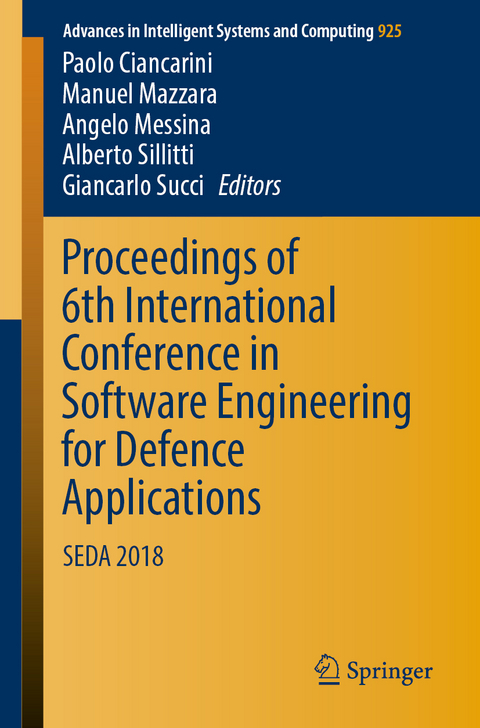 Proceedings of 6th International Conference in Software Engineering for Defence Applications - 