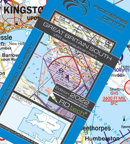 Great Britain South ICAO VFR Luftfahrtkarte 500k