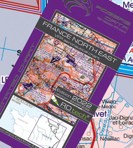 France North East ICAO VFR Luftfahrtkarte 500k