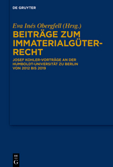 Beiträge zum Immaterialgüterrecht - 