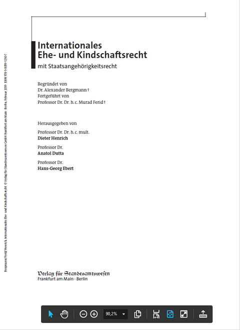 Internationales Ehe- und Kindschaftsrecht mit Staatsangehörigkeitsrecht - 