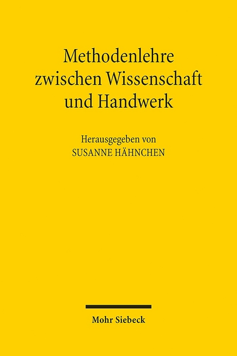 Methodenlehre zwischen Wissenschaft und Handwerk - 