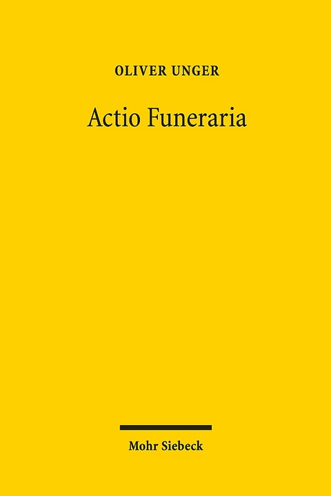Actio Funeraria - Oliver Unger