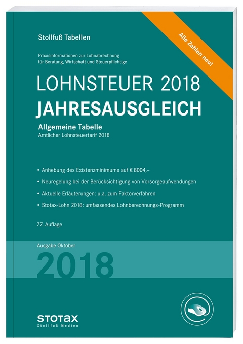 Tabelle, Lohnsteuer Jahresausgleich 2018