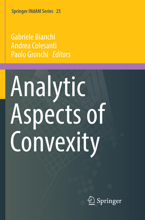 Analytic Aspects of Convexity - 