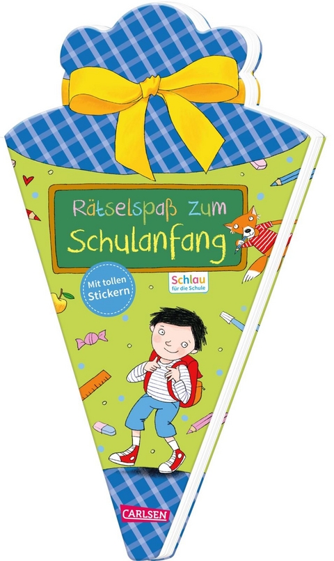 Schlau für die Schule: Rätselspaß zum Schulanfang mit Stickern (Schultüte für Jungen) - Caroline Fuchs