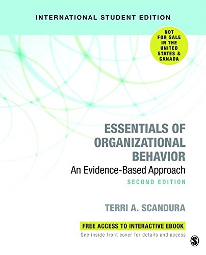 Essentials of Organizational Behavior (International Student Edition) - Terri A. Scandura