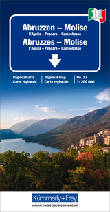 Abruzzen-Molise Regionalkarte Italien Nr. 11. 1:200000 - 