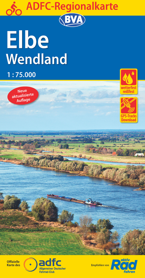 ADFC-Regionalkarte Elbe Wendland 1:75.000, reiß- und wetterfest, GPS-Tracks Download