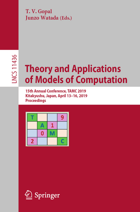 Theory and Applications of Models of Computation - 