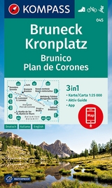 KOMPASS Wanderkarte 045 Bruneck, Kronplatz Brunico Plan de Corones 1:25.000 - 