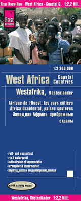 Reise Know-How Landkarte Westafrika, Küstenländer (1:2.200.000) : von Senegal bis Nigeria - Peter Rump, Reise Know-How Verlag