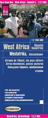 Reise Know-How Landkarte Westafrika, Küstenländer (1:2.200.000) : von Senegal bis Nigeria - Reise Know-How Verlag Peter Rump