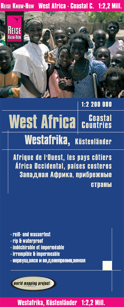 Reise Know-How Landkarte Westafrika, Küstenländer (1:2.200.000) : von Senegal bis Nigeria - Reise Know-How Verlag Peter Rump