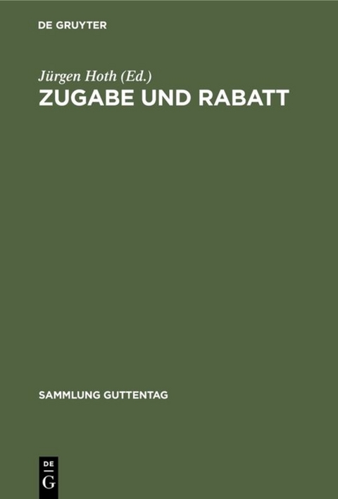 Zugabe und Rabatt - 