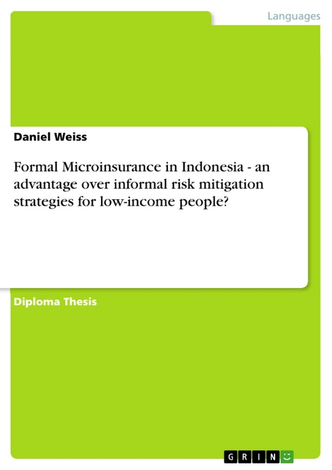 Formal Microinsurance in Indonesia - an advantage over informal risk mitigation strategies for low-income people? -  Daniel Weiss