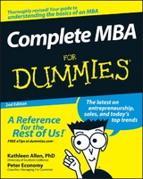 Complete MBA For Dummies - Kathleen Allen, Peter Economy