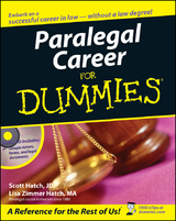 Paralegal Career For Dummies - Scott A. Hatch, Lisa Zimmer Hatch