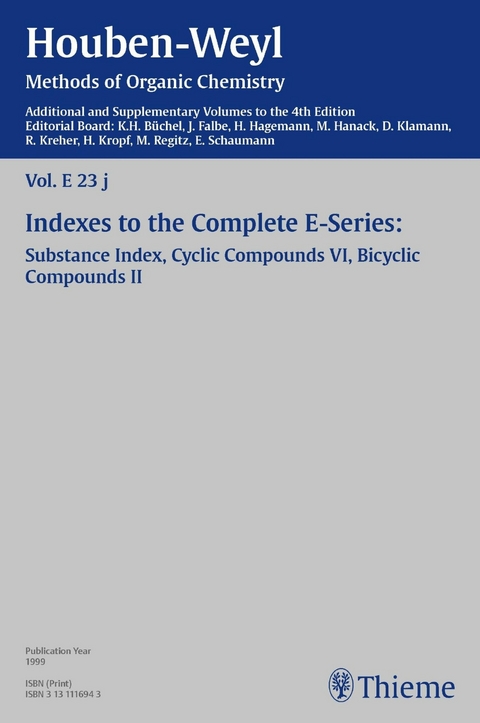 Houben-Weyl Methods of Organic Chemistry Vol. E 23j, 4th Edition Supplement -  Houben-Weyl