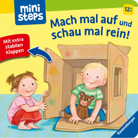 ministeps: Mach mal auf und schau mal rein! Mit extrastabilen Klappen: Babybuch ab 1 Jahr, Spielbuch, Pappbilderbuch - Sandra Grimm