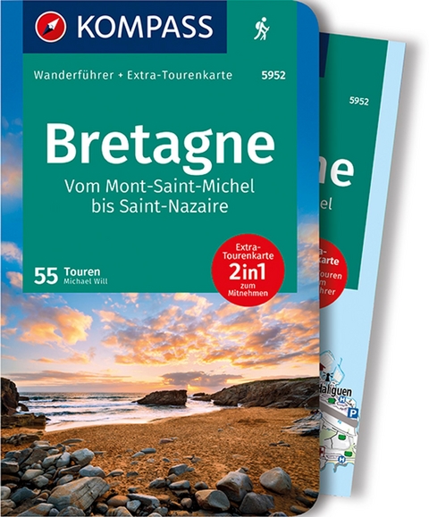 KOMPASS Wanderführer Bretagne, vom Mont-Saint-Michel bis Saint-Nazaire, 55 Touren - Michael Will