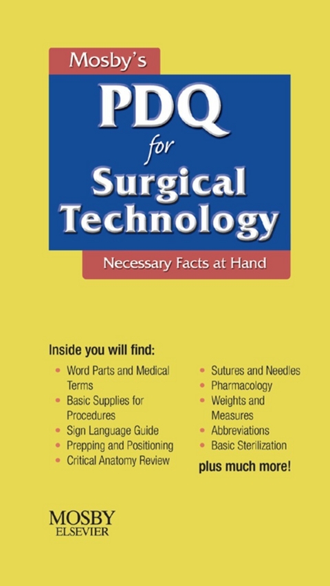 Mosby's PDQ for Surgical Technology -  Robin Hueske