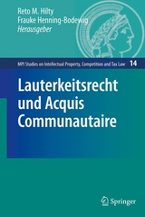 Lauterkeitsrecht und Acquis Communautaire - 