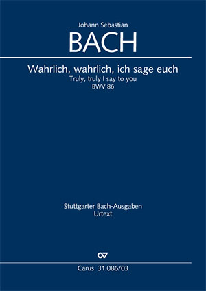 Wahrlich, wahrlich, ich sage euch (Klavierauszug) - Johann Sebastian Bach