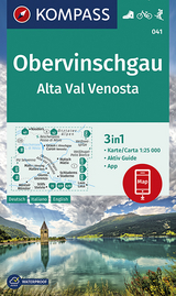 KOMPASS Wanderkarte Obervinschgau, Alta Val Venosta - 