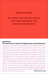 Wie wirkt man für den Impuls der Dreigliederung des sozialen Organismus? - Steiner, Rudolf