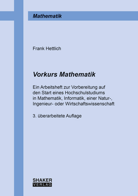 Vorkurs Mathematik - Frank Hettlich