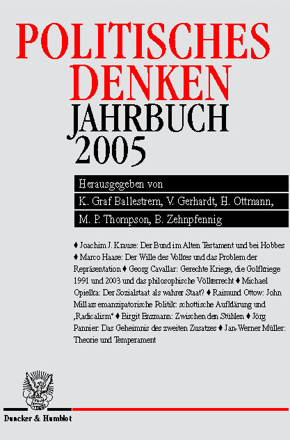 Politisches Denken. Jahrbuch 2005. - 