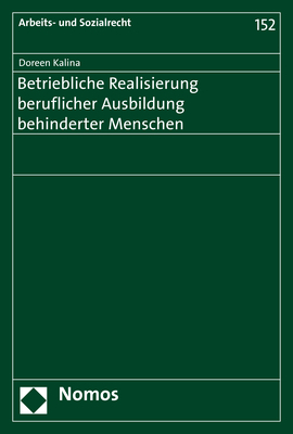 Betriebliche Realisierung beruflicher Ausbildung behinderter Menschen - Doreen Kalina