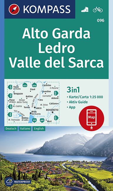 KOMPASS Wanderkarte Alto Garda, Ledro, Valle del Sarca - 