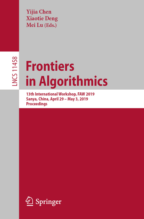 Frontiers in Algorithmics - 